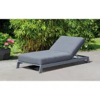 SonnenPartner Lounge-Liege Divine Aluminium mit Polsterung anthrazit Gartenliege Sunbrella Sonnenlie