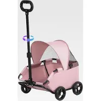 Markenlos Katzenwagen,Klappbarer Kleintiertransporter,Outdoor Belüftet Tierwagen Bis 7Kg Für Einkaufszentrum Park Spaziergang Reise Tierarzt Besuche | Für Outdoor-Abenteuer Spaziergänge Park Und
