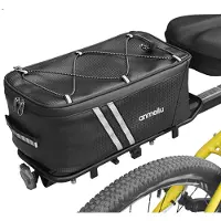ANMEILU Fahrradkoffer 7L Fahrrad Pendeltasche Wasserfeste Fahrradtasche mit wasserdichter Regenhuelle