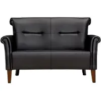AEA Sitzmöbel 2-Sitzer Sessel Schwarz Ledersofas Couch Büromöbel Sofas