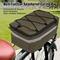Kkmoon Bike Trunk Bag, spritzwassergeschützt Oxford Fabric Commuter Bag mit reflektierenden Streifen, Fahrrad hinten Rack Tasche für Pendler städtischen Radfahren grün Bike Bag -