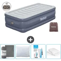 Bestway Luftmatratze - 1 Person - 97 x 191 x 51 cm - Grau - Inklusive Zubehör