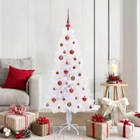 Prolenta Maison Exclusive - Künstlicher Weihnachtsbaum Weiß 150 cm PVC und Stahl
