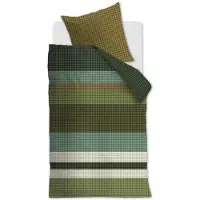Beddinghouse Biber-Bettwäsche-Garnitur Juno Farbe Green Größe 135x200