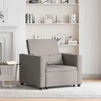 vidaXL "im " Ausziehbare Schlafcouch Einzel Taupe 90x165x87 cm Stoff - Fernseh- & Relaxsessel CC18780