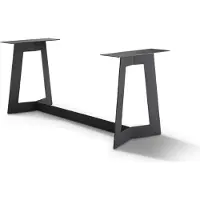 Natur24 Tischgestell Milaan 120x60x72 Stahl Schwarz