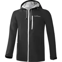 Black Crevice - Herren 3 Lagen Hardshell Jacke I Regenjacke | Schwarz | Größe: 3XL