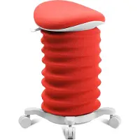 Topstar Sitness 4D mit Rollen rot/papyrus ergonomischer Sitzhocker, Aktivhocker gegen Rückenschmerzen