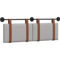 Syfax Hängevorderseite Uni Wolkengrau 130 x 55 x 5 cm Antikes PU