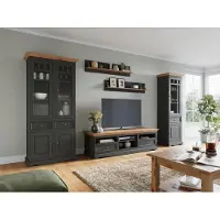 Xl Moebel Gmbh Wohnwände Set Vitrine TV Kommode Wandregale Kommoden Schrank Holz Möbel 5 tlg.