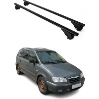 Omac Dachträger Grundtäger für Hyundai Trajet 1999-2008 75kg Metall Schwarz 2 tlg