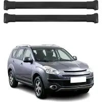 Omac Dachträger Grundtäger für Citroen C-Crosser 2007-2012 75kg Alu Schwarz 2tlg