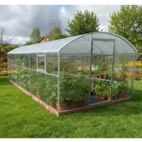 Garten Dream Polycarbonat-Gewächshaus "Gardener" 3x8m aus Stahl, mit 6mm Polycarbonat