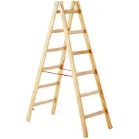 Zarges Holz Stehleiter Cresta B, beidseitig begehbar 2x10 Sprossen