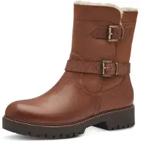 Tamaris Damenschuhe Reißverschluss Schaftstiefel Braun Freizeit, Schuhgröße:37 EU