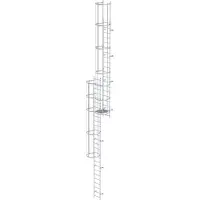 MUNK Günzburger Steigtechnik MUNK ortsfeste Steigleitern Aluminium, 10,92m SH PG2