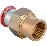 Geberit GE Mapress C-Stahl, Durchgangsverschr., d35mm, Rp1 1/4, verzinkt, 1 Stk.