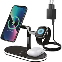 Voomy Wireless C5, Drinnen, AC, USB, Kabelloses Aufladen, Schwarz