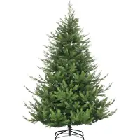 Dopwii Weihnachtsbaum, Kunsttanne, realistisches Aussehen, schneller Aufbau, Kunststoff, Grün, 136 x 136 x 180cm