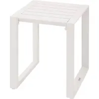 Hespéride Quadratischer beistelltisch "allure" hafer 44 x 44 x 55cm aus aluminium -