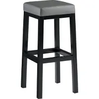 CLP Barhocker Taylor mit schwarzem Metallgestell Sitzhöhe 83 cm grau Material Kunstleder