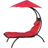 VIVERE Sonnenliege Liegestuhl Outdoor Liege Gartenliege Relaxliege Original Dream Lounger Farbe: Cherry Red