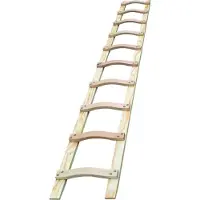 Mauderer Alutechnik Mauderer Bavaria Holz Dachauflegeleiter 595 mit geschweiften Sprossen für sicheren Auftritt 16 Sprossen 4,50m Lang