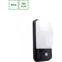 Spectrum ENIGO LED Wandleuchte Außen 20W 4000K mit Bewegungsmelder IP54 Schwarz