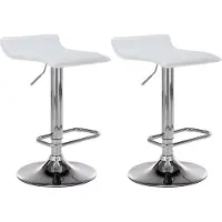 CLP 2er Set Barhocker Dyn höhenverstellbar und drehbar weiß