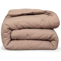 DoubleDry 2 in 1 Bettdecke 200x200 cm - Waschbare Bettdecke Ohne Bezug - Taupe