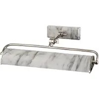 Elstead Lighting Elstead Winchfield Bilderleuchte E14 2-fach Poliertes Nickel & Weißer Marmoreffekt Nickel poliert und weiße Marmor Optik
