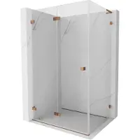 Mexen Lunar-F L Falttür-Duschkabine links 85 x 80 cm, transparent, Roségold - 836L-085-080-60-00-L