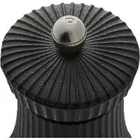 WAS Germany Pfeffermühle Kohlenstoffstahl Mahlwerk IRON CRUSH, Höhe 9,5 cm, schwarz, Gusseisen