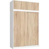 Akord Schwebetürenschrank Mono Mit Verlängerung Weiß/Sonoma-Eiche 150X60X245 Cm