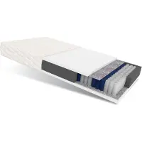 FDM Matratze 80x200 cm TREVISO 7 Zonen H3 Taschenfederkern Kaltschaum Höhe ca. 17 cm mit waschbarem Bezug Premium Jersey