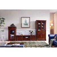 AEA Design Wohnwand Lowboard TV-Schrank + 2x Vitrinen 3tlg. Set Klassisch Stil Neu