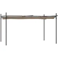 Syfax Pergola mit Schiebedach Taupe 395x292x230 cm