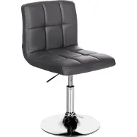 DELUKE Palma Barhocker BANGKO - Kunstleder Schwarz 44x49x74 cm | Barstuhl Höhenverstellbar Mit Lehne Drehbar Tresenhocker Tresenstuhl Kneipenhocker