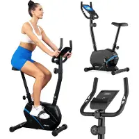 Gymtek Magnetischer Heimtrainer, Fahrrad für Zuhause - bis 125kg - 8 Widerstandsstufen, 5kg Schwungmasse - LCD Display - für Home Gym Fitness