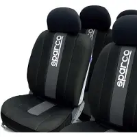 Sparco Sitzbezüge Schonbezüge Autositzbezüge Universell Schwarz Grau Vorn Hinten