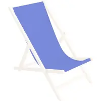 Ferocity Ersatz-Stoffbezug Wechselbarer Liegestuhl Stoffbezug 100% Polyester für Holz-Liegestuhl Klappliegestuhl Farbe Blau [119]