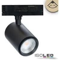 ISOLED 3-PH Schienen-Strahler fokussierbar, 34W, 20°-70°, schwarz matt, Fruit 3000K