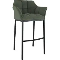 DELUKE Barhocker GIBEL - Metall Grün 64x48x110 cm Schwarz | Barstuhl Mit Lehne Tresenhocker Tresenstuhl Kneipenhocker Kneipenstuhl