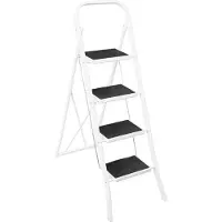 SZ Metall Klapptritt weiß 4 Stufen, H: 145,0 cm