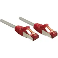 Lindy Patchkabel Cat6 CrossOver S/FTP grau/rot 15m