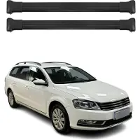 Omac Dachträger Grundtäger für VW Passat Alltrack B7 2012-2014 75kg Alu Schwarz 2 tlg