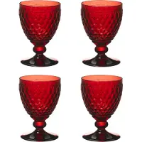 Villeroy & Boch Boston Coloured 4er Set Weißweinglas 125 ml rot Kristallglas