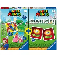 Ravensburger - SUPER MARIO 4 in 1 / 3 x Puzzle + 1 x memory, 25 - 49 Teile