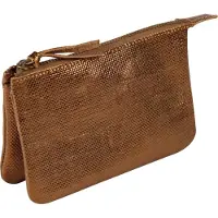 Clairefontaine 4x Kleines Schlampermäppchen Leder 13x9cm bronze 410045C