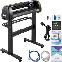 Vevor Vinyl Schneideplotter Max. Einzug 720 mm Folienschneider Schrittmotor 800 mm/s Plottermaschine Schnittstärke Max. 3 mm, Folienplotter mit Klingenhalter, Vinylschneider mit Signcut & Signmaster